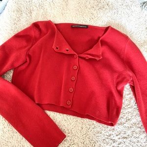 Red Cropped Brandy Melville sweater
